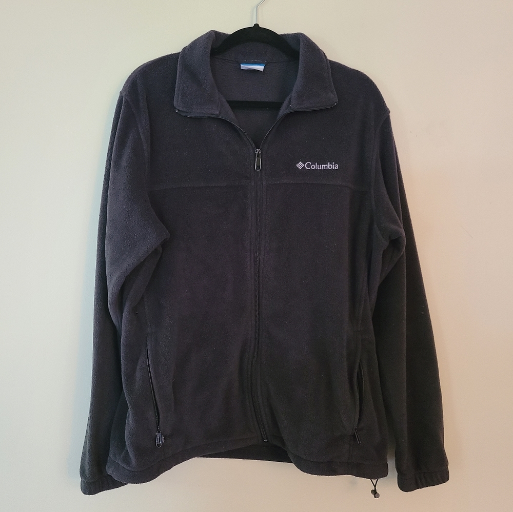 Columbia Men's Dark Gray / Black Fleece Jacket L